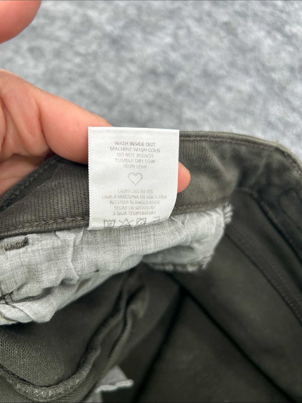 Cello Olive Green Denim Waistband Detail High Rise Flare Stretch Jean Size 7 - Picture 6 of 15
